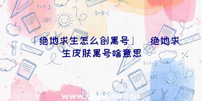 「绝地求生怎么创黑号」|绝地求生皮肤黑号啥意思